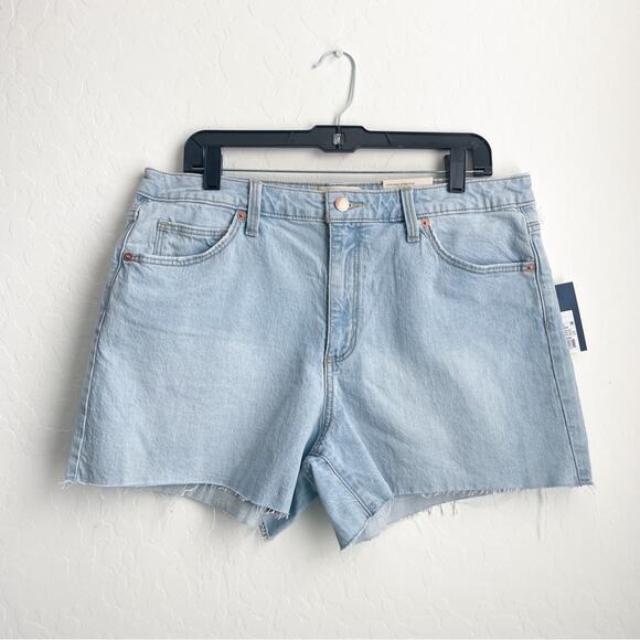 Universal Thread Vintage Midi Shorts Light Blue Cut Off Denim NWT 14 - Picture 2 of 11